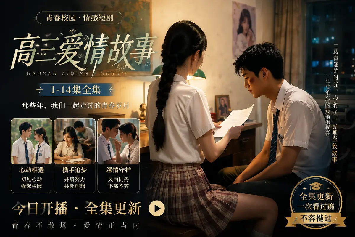 《b中高三爱情故事》真人版AI短剧资源下载-未删减完整版全集在线观看-高三爱情故事if篇蓝光修复中字版-高清零卡顿免费播放