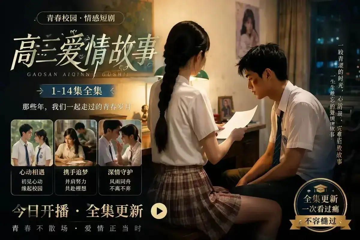 《B中爱情故事》AI校园短剧未删减完整版-误会篇4KHDR画质-百度网盘在线秒存-高清观看